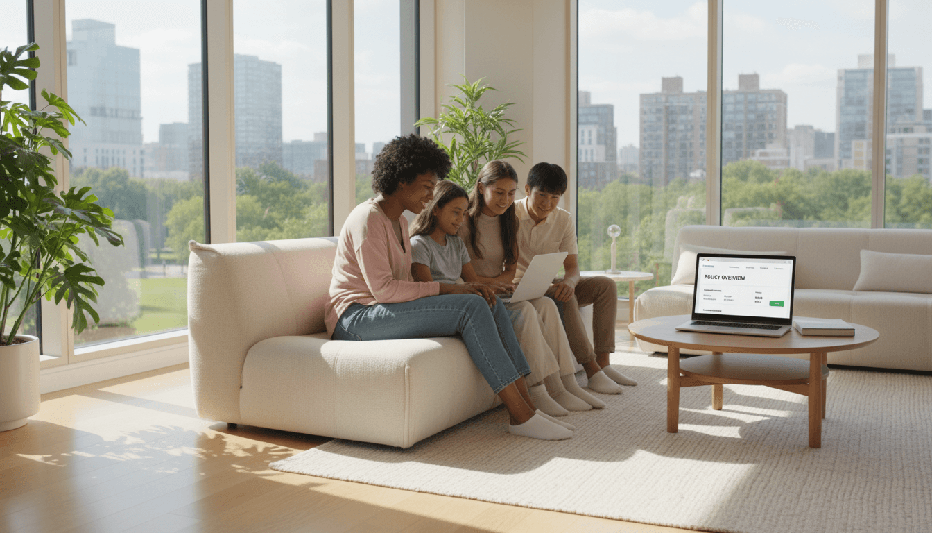 Customer reviewing insurance coverage on computer